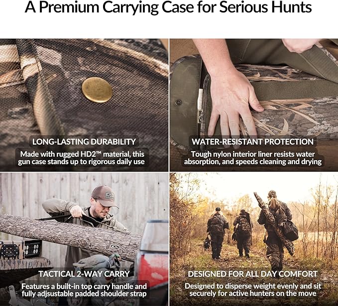 Drake Waterfowl® Side-Opening Soft Gun Case - Water Resistant, Adjustable Strap, Choke Tube Pocket - Tactical Shotgun Case