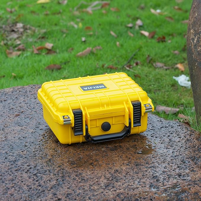 MEIJIA Portable All Weather IP67 Waterproof Protective Case,Hard Camera Case,Dry Case with Customizable Foam,Fit Use Of Drones,Camera,Equipments,10.62 x9.68x4.87inches