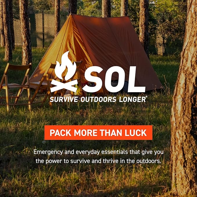 S.O.L. Survive Outdoors Longer 90% Heat Reflective Heavy-Duty Emergency Blanket - Thick, Rugged for Disaster Preparedness Kit - Waterproof, Windproof, Tear-Resistant - 58" x 98", 3.2 oz, Green