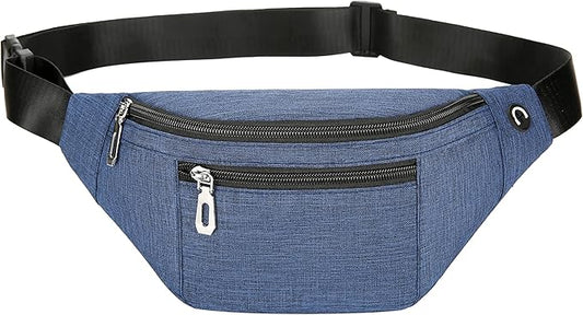 Fanny Pack for Men & Women, Fashion Waterproof Waist Packs with Adjustable Belt, Casual Bag Bum Bags for Travel Sports Running.