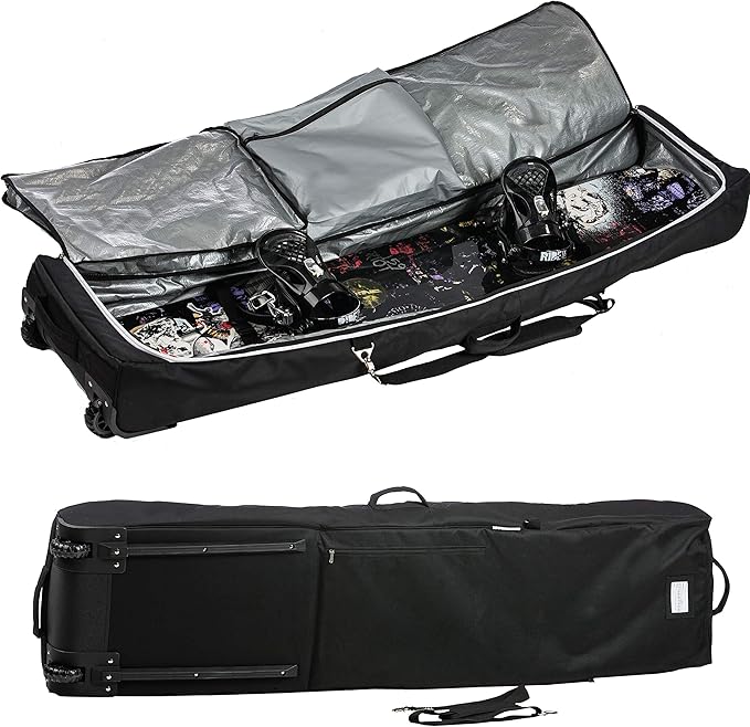 Athletico Conquest Padded Snowboard Bag With Wheels - Travel Bag for Single Snowboard and Snowboard Boots