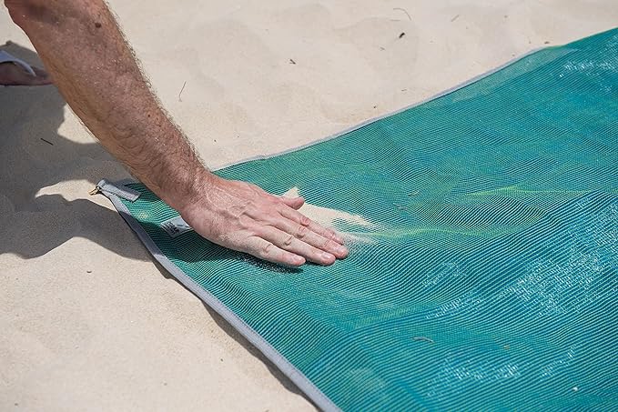 CGEAR Original Sand-Free Outdoor Rug Camping Mat - Water-Resistant & Anti-Fade Material - Military-Grade - Reversible Design - Area Rug for Beach, RV, & Picnics - Includes Travel Bag