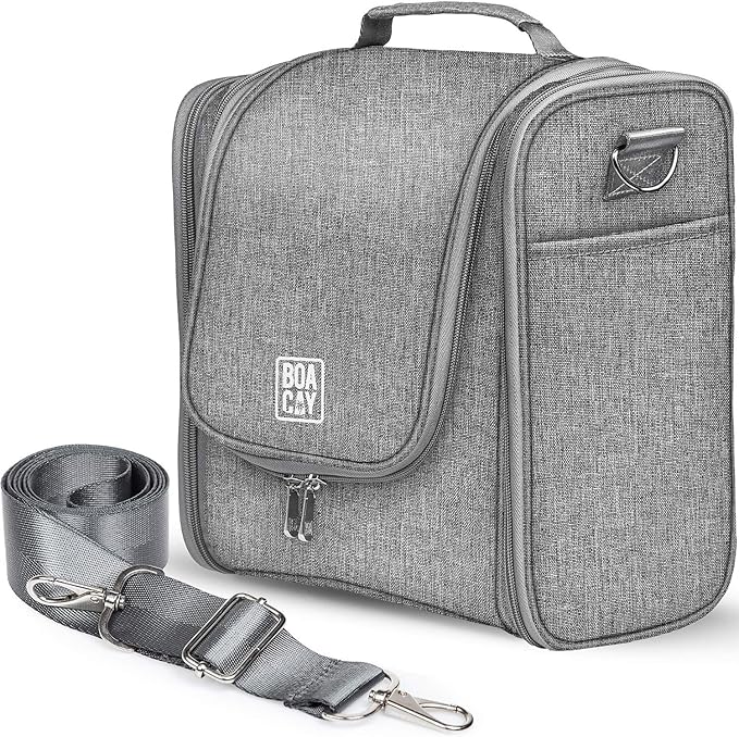 BOACAY Extra Large Hanging Travel Toiletry Bag for Women and Men, Makeup Bag, Bathroom & Shower Organizer Kit for Accessories, Cosmetics, Essentials