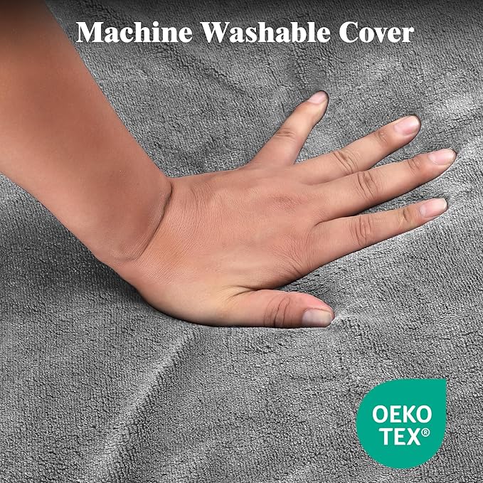 Ferlizer 4" Memory Foam Camping Mattress for Tesla Model 3, 74" x 43", Foldable Car Sleeping Pad with Plush Washable Cover, CertiPUR-US Certified, Grey