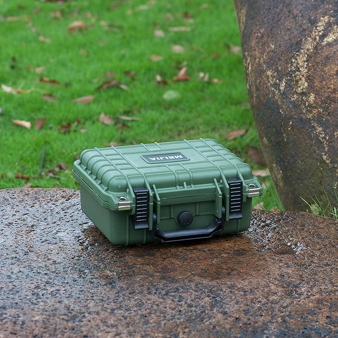 MEIJIA Portable All Weather IP67 Waterproof Protective Case,Hard Camera Case,Dry Case with Customizable Foam,Fit Use Of Drones,Camera,Equipments,10.62 x9.68x4.87inches