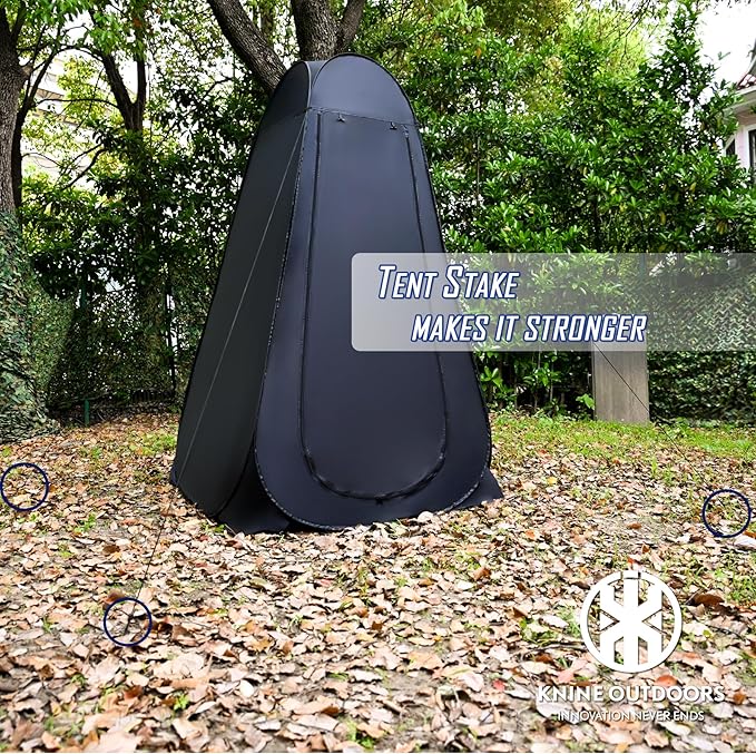 KNINE OUTDOORS Portable Camping Toilets with Height of 10.24", Privacy Tent with Carry Bags, Portable Potty for Outdoors, Washable and Foldable for RV Travel