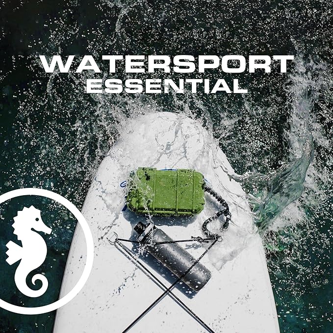 Seahorse 56 OEM Portable Waterproof Dry Box Hard Protective Micro Case - Mil Spec/USA Made / IP67 Waterproof/Lockable/Airtight/Smell Proof - for Hand Tools, Ammo Boxes, Stash Box