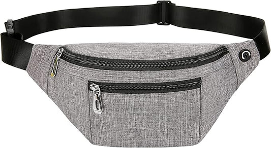 Fanny Pack for Men & Women, Fashion Waterproof Waist Packs with Adjustable Belt, Casual Bag Bum Bags for Travel Sports Running.