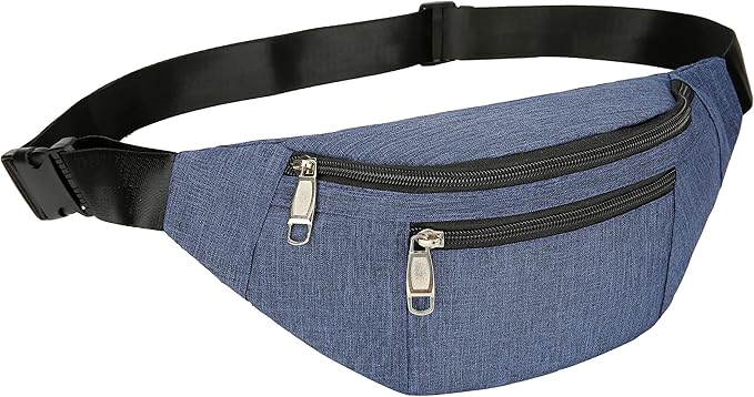Fanny Pack for Men & Women, Fashion Waterproof Waist Packs with Adjustable Belt, Casual Bag Bum Bags for Travel Sports Running.
