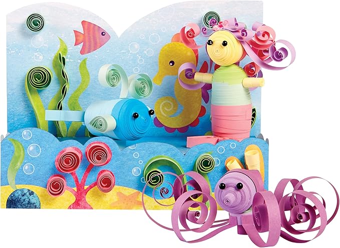 Alex DIY Paper Swirls 3D Mermaid Ocean Kids Art and Craft Activity