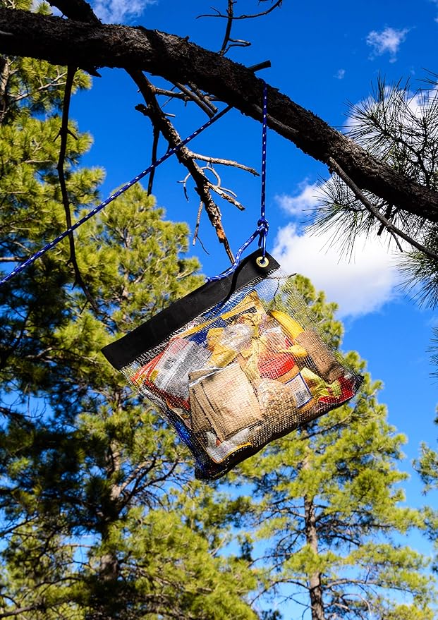 The Ultralight Camping Bundle- Rodent Proof Dry Bag for Backpacking - Bear Bag Food Storage for Camping with Coghlans Odor Proof & Waterproof Bag, Survival Utility Rope and Carabiner (Large)