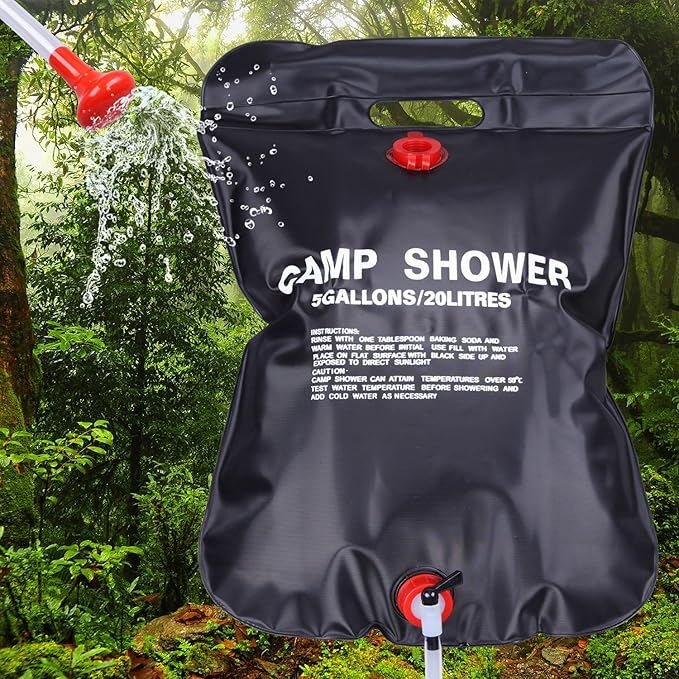 CARTMAN 5 Gallons Portable Solar Camping Shower Bag for Outdoor Traveling Hiking Summer Shower