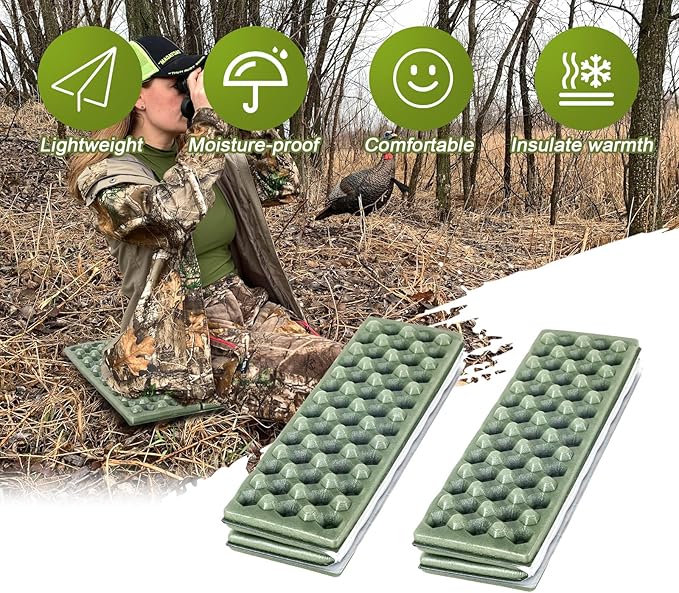 Portable Seat Cushion,Hunting Lightweight Foam Sit Pad,Camping Foam Mat for Hunting,Camping,Hiking, Outdoor Activities