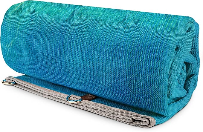 CGEAR Original Sand-Free Outdoor Rug Camping Mat - Water-Resistant & Anti-Fade Material - Military-Grade - Reversible Design - Area Rug for Beach, RV, & Picnics - Includes Travel Bag