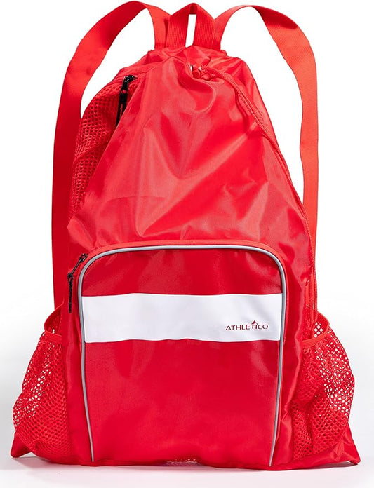 Athletico Mesh Swim Bag - Mesh Pool Bag With Wet & Dry Compartments for Swimming, the Beach, Camping and More