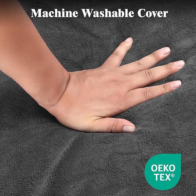 Ferlizer 4" Memory Foam Camping Mattress for Tesla Model 3, 74" x 43", Foldable Car Sleeping Pad with Plush Washable Cover, CertiPUR-US Certified, Dark Grey