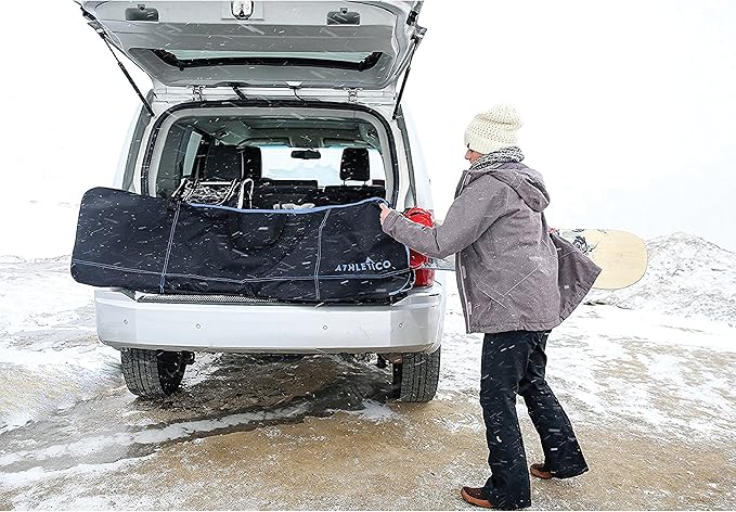 Athletico Two-Piece Snowboard and Boot Bag Combo | Store & Transport Snowboard Up to 165 CM and Boots Up To Size 13 | Includes 1 Snowboard Bag & 1 Boot Bag (Black)