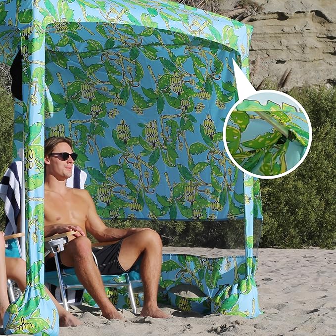AMMSUN Beach Cabana Sidewall, Additional Privacy Sunwall for AMMSUN 6.2'×6.2' Beach Cabana, Easy Set Up and Take Down