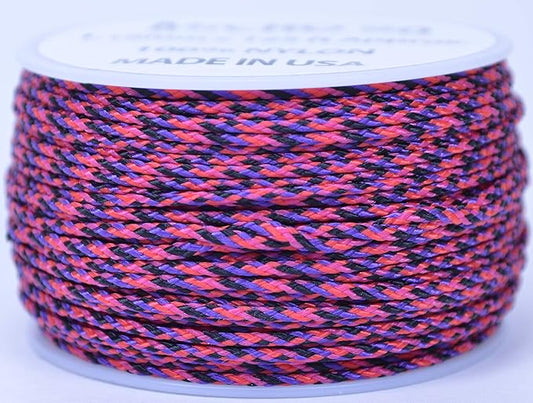 BORED? PARACORD! Nylon Micro Cord - 125 or 1000 Foot Spool Options - 70+ Colors and Patterns - 1.18mm Cord