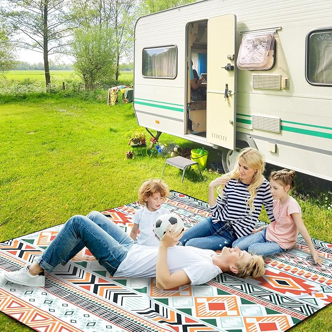 Beach Blanket Waterproof Sandproof Extra Large Beach Mat 79" X 83"/120"x108"for 1-8 Adults Quick Drying Durable Outdoor Picnic Mat for Beach Travel Camping Hiking