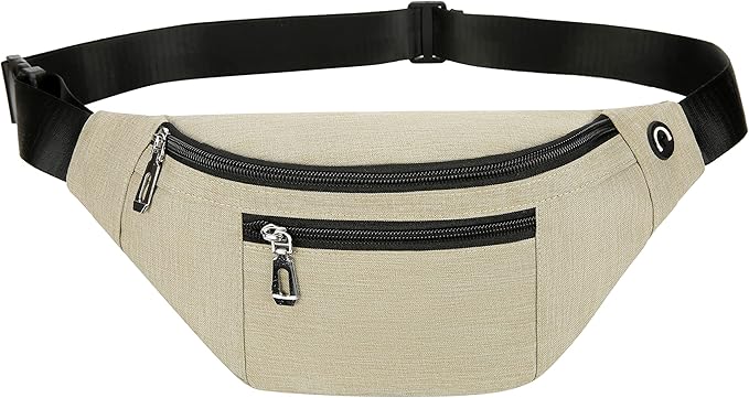 Fanny Pack for Men & Women, Fashion Waterproof Waist Packs with Adjustable Belt, Casual Bag Bum Bags for Travel Sports Running.