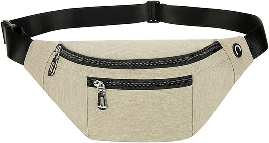 Fanny Pack for Men & Women, Fashion Waterproof Waist Packs with Adjustable Belt, Casual Bag Bum Bags for Travel Sports Running.