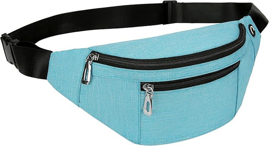 Fanny Pack for Men & Women, Fashion Waterproof Waist Packs with Adjustable Belt, Casual Bag Bum Bags for Travel Sports Running.