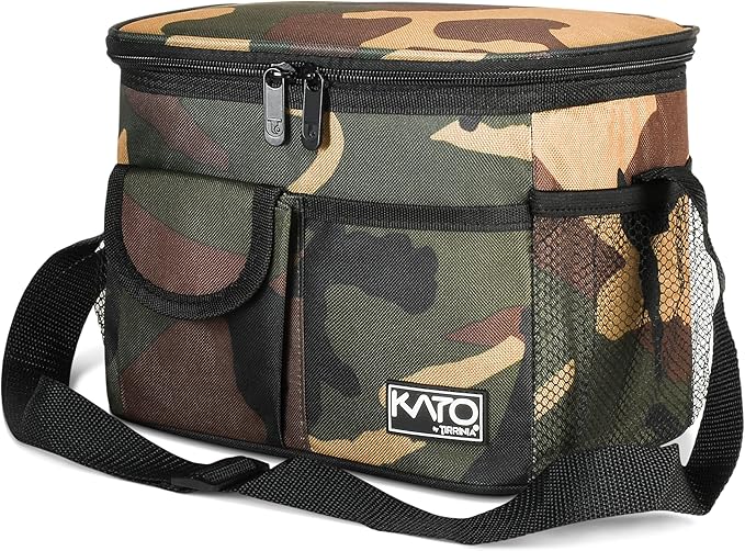 Tirrinia Insulated Lunch Box for Women Men, Leakproof Reusable Lunch Bag Containers for Adult,Working,Office,Lunch Soft Cooler Bag Tote for Picnic Hiking BeachCamo