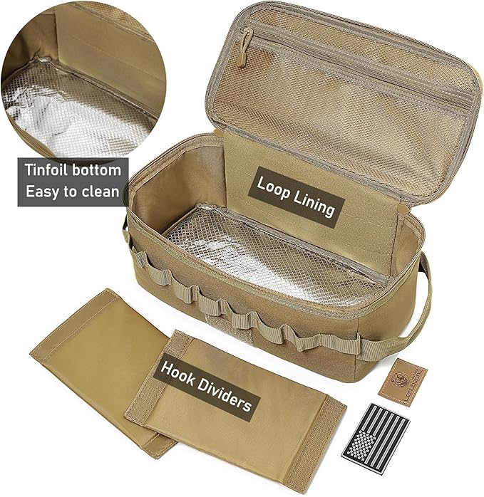 Tactical Camping Storage Bag 9L Tactical Utility Tote Bag Camping Cookware Organizer Trunk Organizer