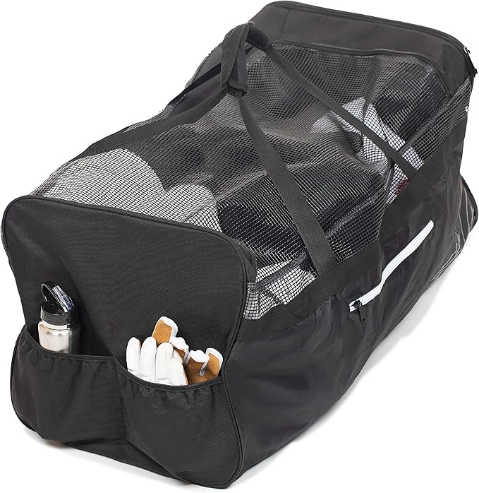 Athletico Hockey Duffle Bag - 35" Large Ice Hockey Duffel XXL Travel Bag for Equipment & Gear, with Included Organizer Caddy (Back)