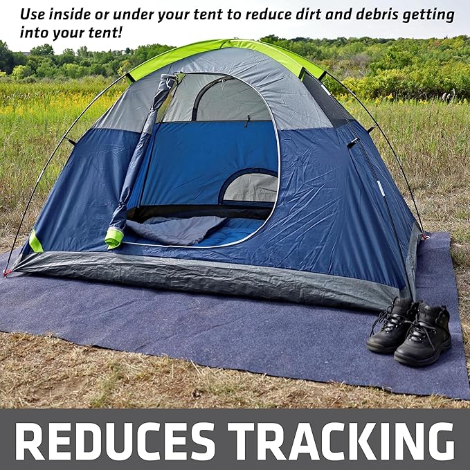 Drymate Tent Carpet Mat, Protective Waterproof Liner Keeps You Warm & Dry, Camping Floor Rug Accessory, Durable, Lightweight, Soft & Comfortable, Trimmable Material (USA Made) (Charcoal)
