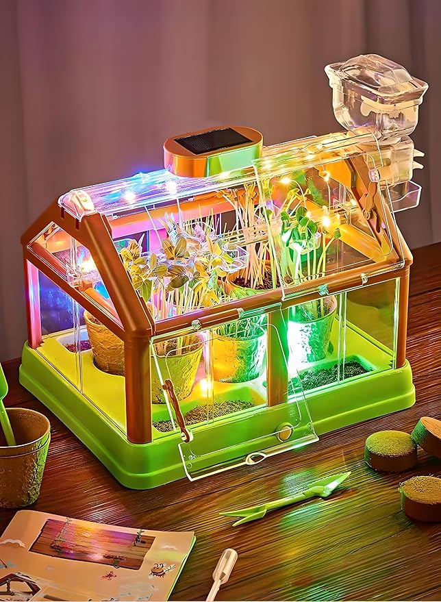 Terrarium kit for Kids,Kids Plant Growing Kit,Science STEM Toy & Craft Growing Kits for Ages 4-8 Birthday Easter Gifts for Boy, Girls 4, 5, 6, 7, 8, Year Old - Gardening Set Toys