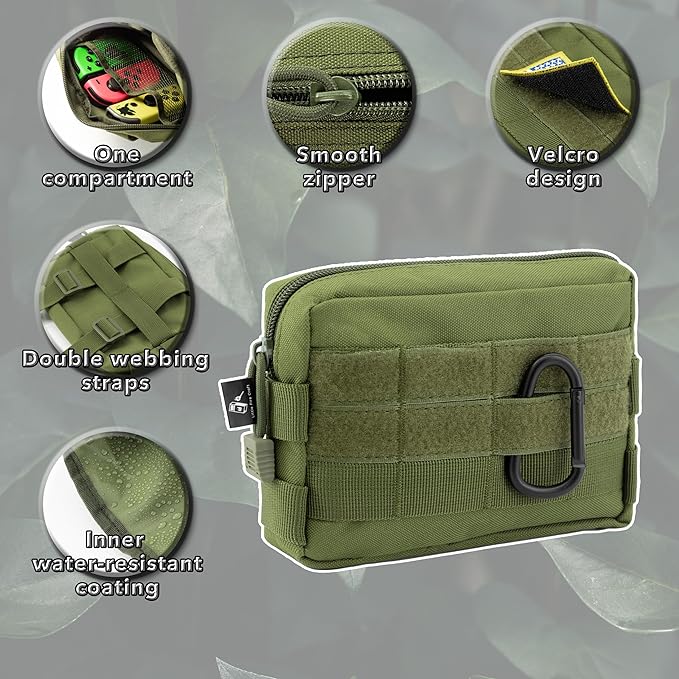 Tactical Molle Pouch Waist Pack Military EDC Pouch Accessories Organizer for Camping Hiking