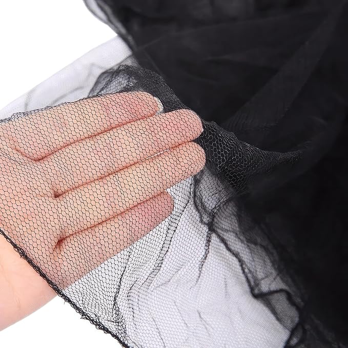 Garden-Netting Cover, 10x30 FT Black Polyester, Multipurpose Netting for Outdoor & Indoor Use, Protects from Insects, Birds, Deer etc., Adjustable Size, Premium Quality