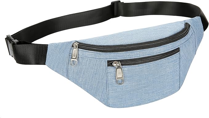 Fanny Pack for Men & Women, Fashion Waterproof Waist Packs with Adjustable Belt, Casual Bag Bum Bags for Travel Sports Running.