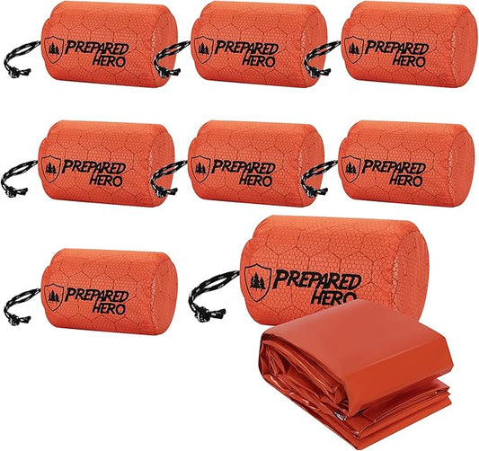 Prepared Hero Survival Bag - Emergency Sleeping Bag, Thermal Bivy Sack for Camping, Hiking, Outdoor. Lightweight, Portable, Survival Shelter.