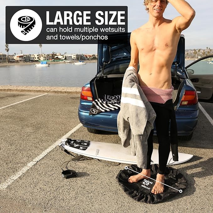 Ho Stevie! Durable Wetsuit Changing Mat/Waterproof Dry-Bag for Surfers (Clean Wetsuit, Clean Car)
