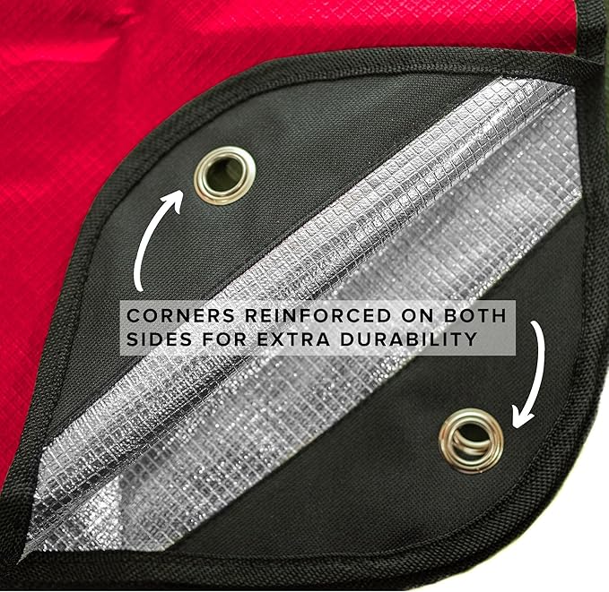 Arcturus Heavy Duty Survival Blanket – Insulated Thermal Reflective Tarp - 60" x 82". All-Weather, Reusable Emergency Blanket for Car or Camping (Red)