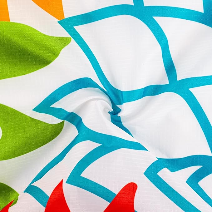 Large Beach Blanket Waterproof Sandproof, 78''×86'' Foldable Picnic Blankets for 4 Adults with Stakes and Sand Pocket, Colorful Blossoms Pattern Beach Mat Vacation Essentials Accessories Must Haves