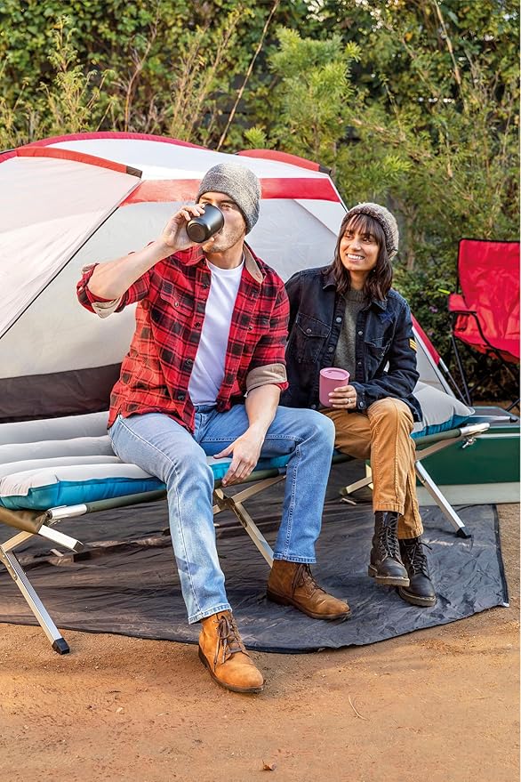 Intex 67997E Camping Sleeping Air Mattress 26.5" x 72.5": Durable Outdoor Use – 2-PLY Laminate – Velvety Surface – Unique Construction – 300lb Weight Capacity