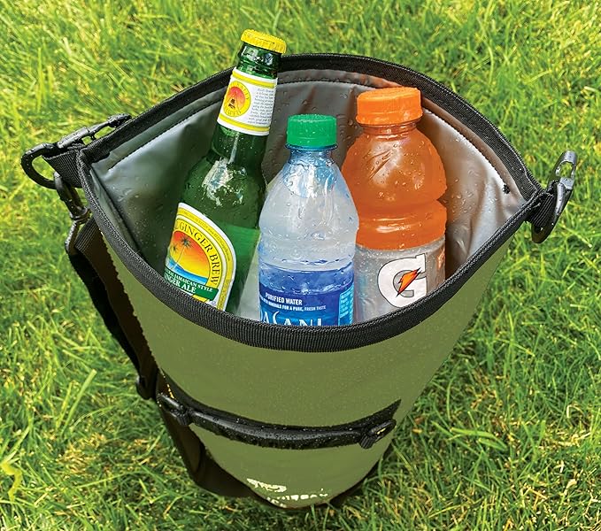 Dry Bag Floating Cooler - Roll Top Insulated Backpack – Portable, Collapsible, Waterproof with Padded Shoulder Strap - Perfect for Kayaking Fishing Beach Hiking -15L