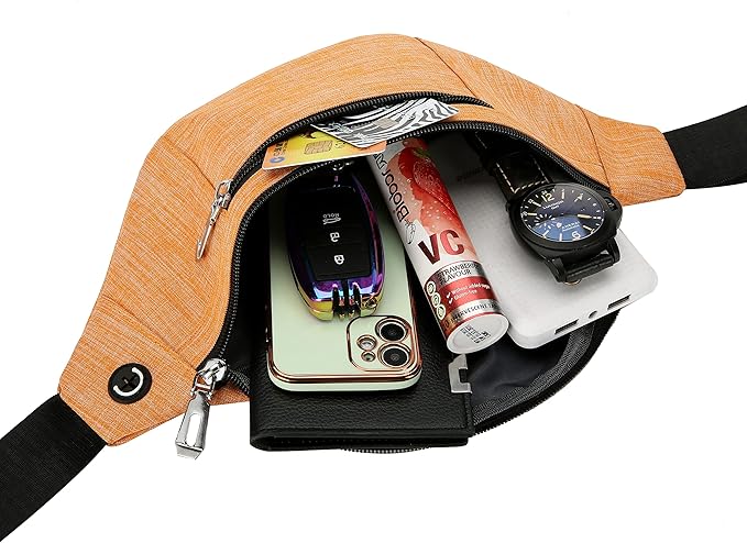 Fanny Pack for Men & Women, Fashion Waterproof Waist Packs with Adjustable Belt, Casual Bag Bum Bags for Travel Sports Running.