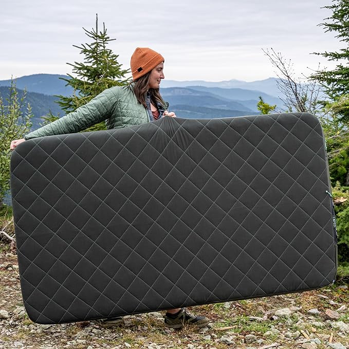 Exped LuxeMat Duo M - Self Inflating Luxury Sleeping Mat, 4” Foam Pad, Pump Included