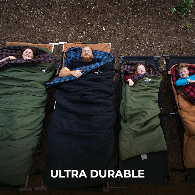 Teton Junior, 20 Degree and 0 Degree Sleeping Bags. Finally, Sleeping Bag for Boys, Girls, All Kids, Warm and Comfortable, for All Camping Weather and Built to Last
