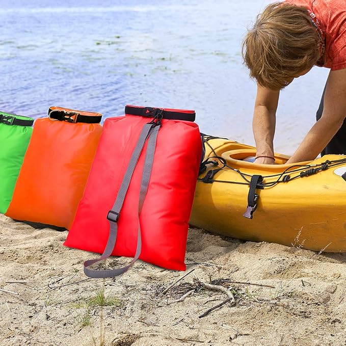 Shappy 6 Pcs Waterproof Dry Bag Set 6 Sizes Lightweight Sacks and Long Adjustable Shoulder Strap Outdoor Water Proof Keep Gear Dry Bag Stuff Sacks for Backpacking, Boating, Hiking, Camping (Bright)