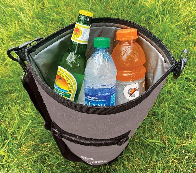 Dry Bag Floating Cooler - Roll Top Insulated Backpack – Portable, Collapsible, Waterproof with Padded Shoulder Strap - Perfect for Kayaking Fishing Beach Hiking -15L