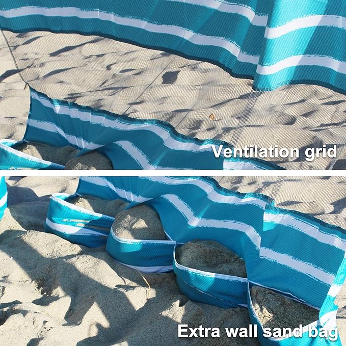 AMMSUN Beach Cabana Sidewall, Additional Privacy Sunwall for AMMSUN 6.2'×6.2' Beach Cabana, Easy Set Up and Take Down