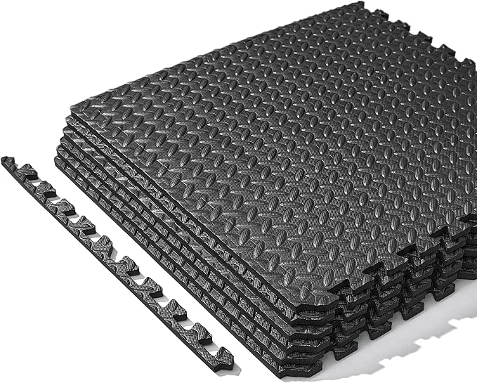 Sunny Health & Fitness Tri-Folding & Puzzle Exercise Mats – Extra Thick, Durable, Non-Slip, Water-Resistant Cushioning for Home Gym, Yoga, MMA, Gymnastics, Cardio, and Core Workouts