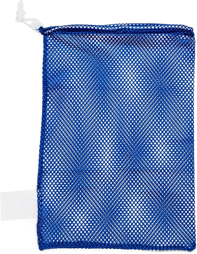 Champion Sports Mesh Equipment Bag – Heavy-Duty Nylon Drawstring Bag with Lock & ID Tag, Breathable Storage Sack for Balls, Swim Gear, Laundry & Toys, Multiple Sizes & Colors