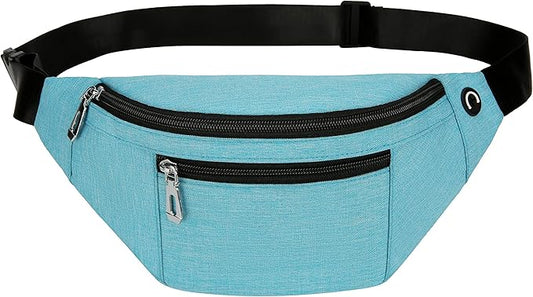 Fanny Pack for Men & Women, Fashion Waterproof Waist Packs with Adjustable Belt, Casual Bag Bum Bags for Travel Sports Running.